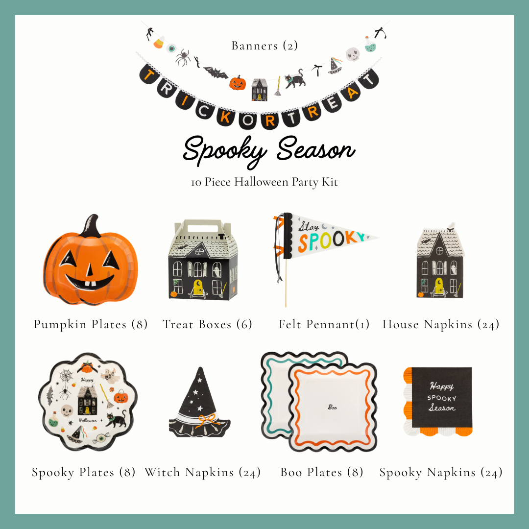 Spooky Season Halloween Party Kit, 10 Pieces