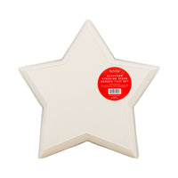 Back of largest star bamboo tray showing Hamptons Stacking Stars product label