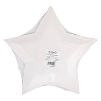 Back view of star-shaped graduation plate showing packaging label