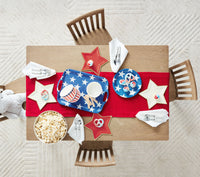 Blue paper plate with white stars - perfect for a 4th of July bbq or a Memorial Day Party.