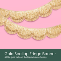 Gold Scallop Fringe Banner - Moment & Co's St. Patrick's Day Box