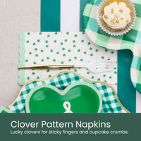 Clover Pattern Dinner Napkins - Moment & Co's St. Patrick's Day Box