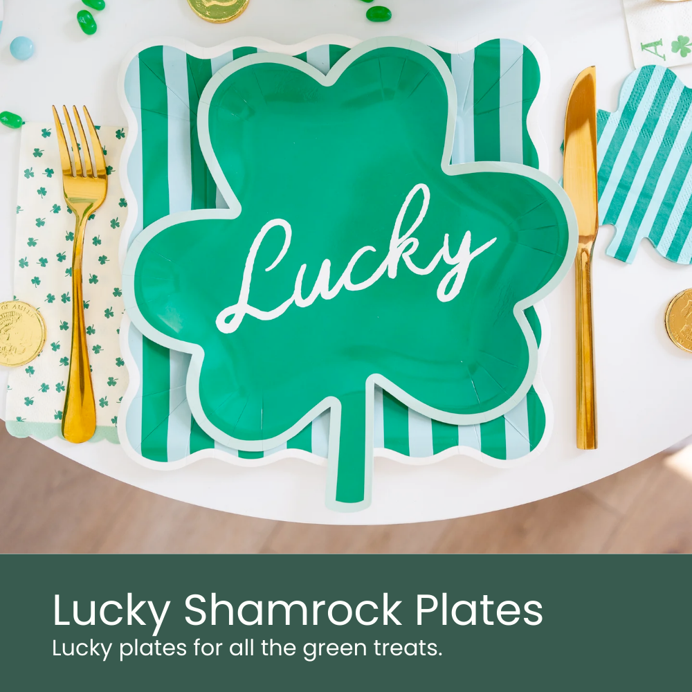 Lucky Shamrock Shaped Plates - Moment & Co's St. Patrick's Day Box