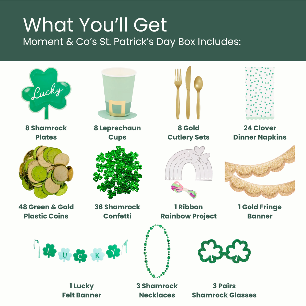 Moment & Co's St. Patrick's Day Box Contents