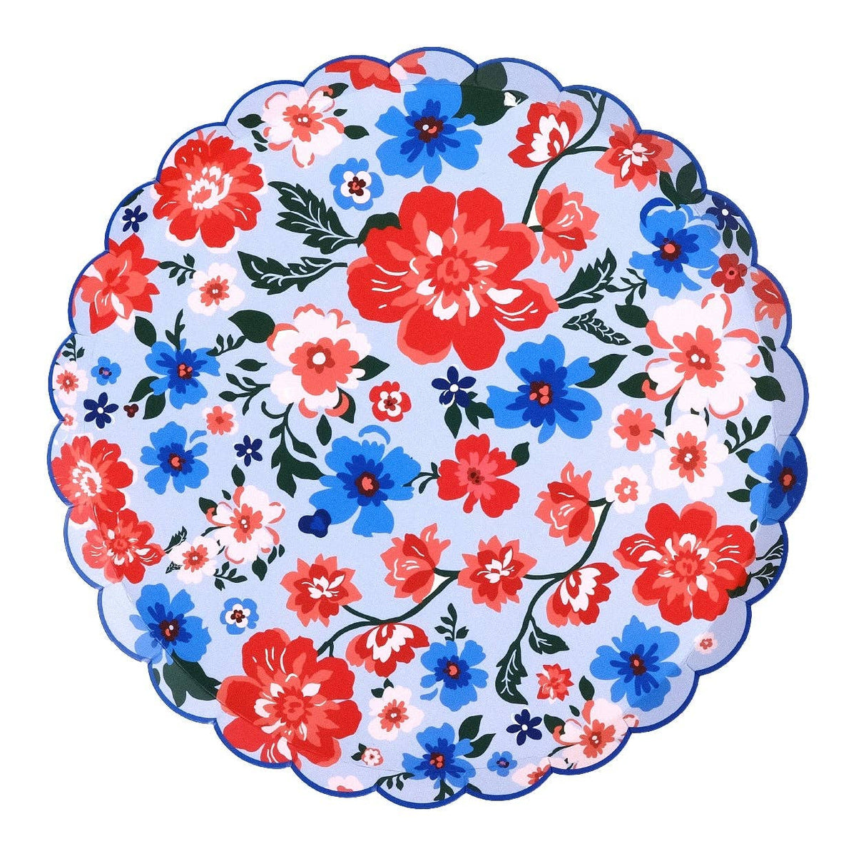 Isolated white product shot of the 10.5-inch Summer Floral Dinner Plate showing the full pattern.