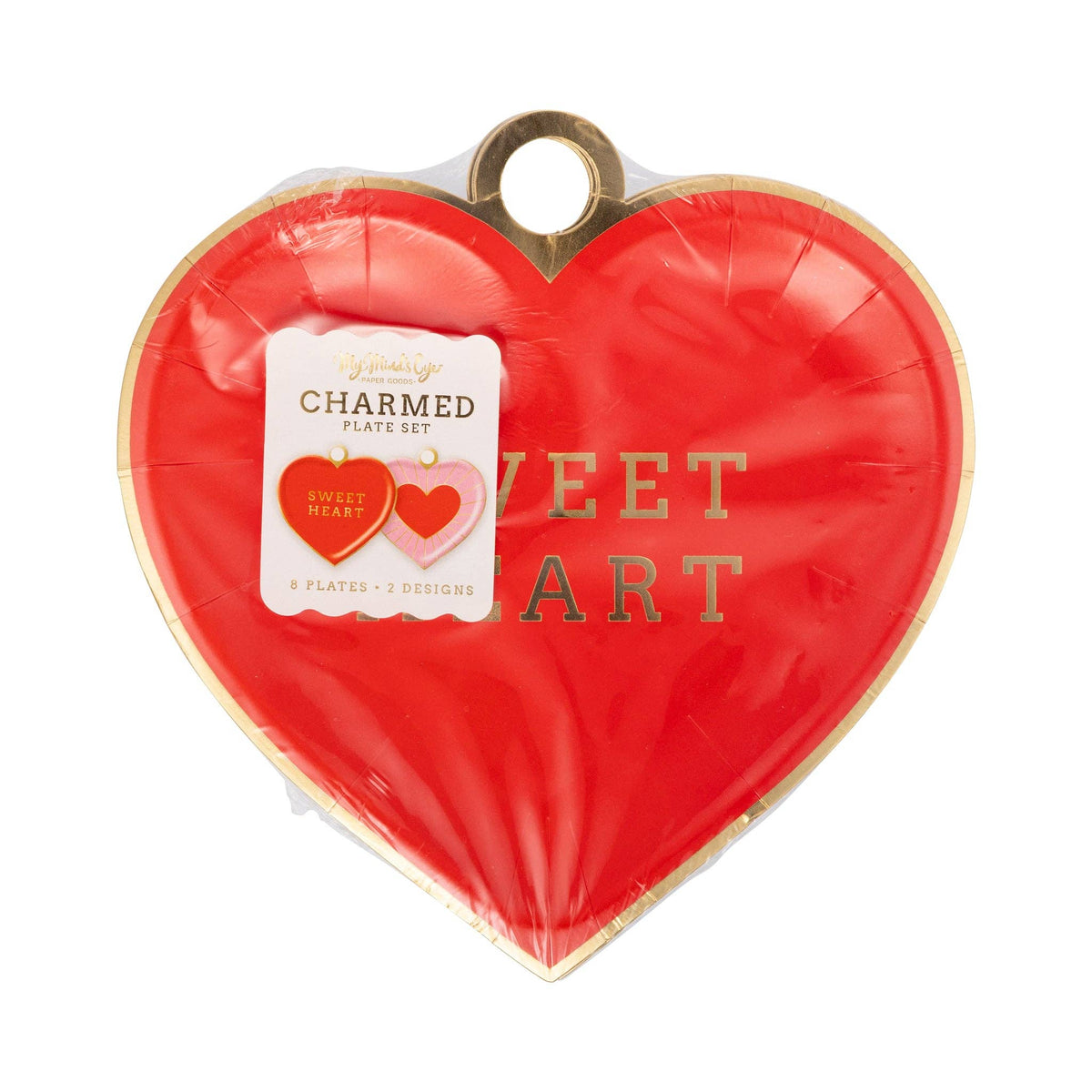 Packaged Sweet Heart Charm plate set showing both designs.