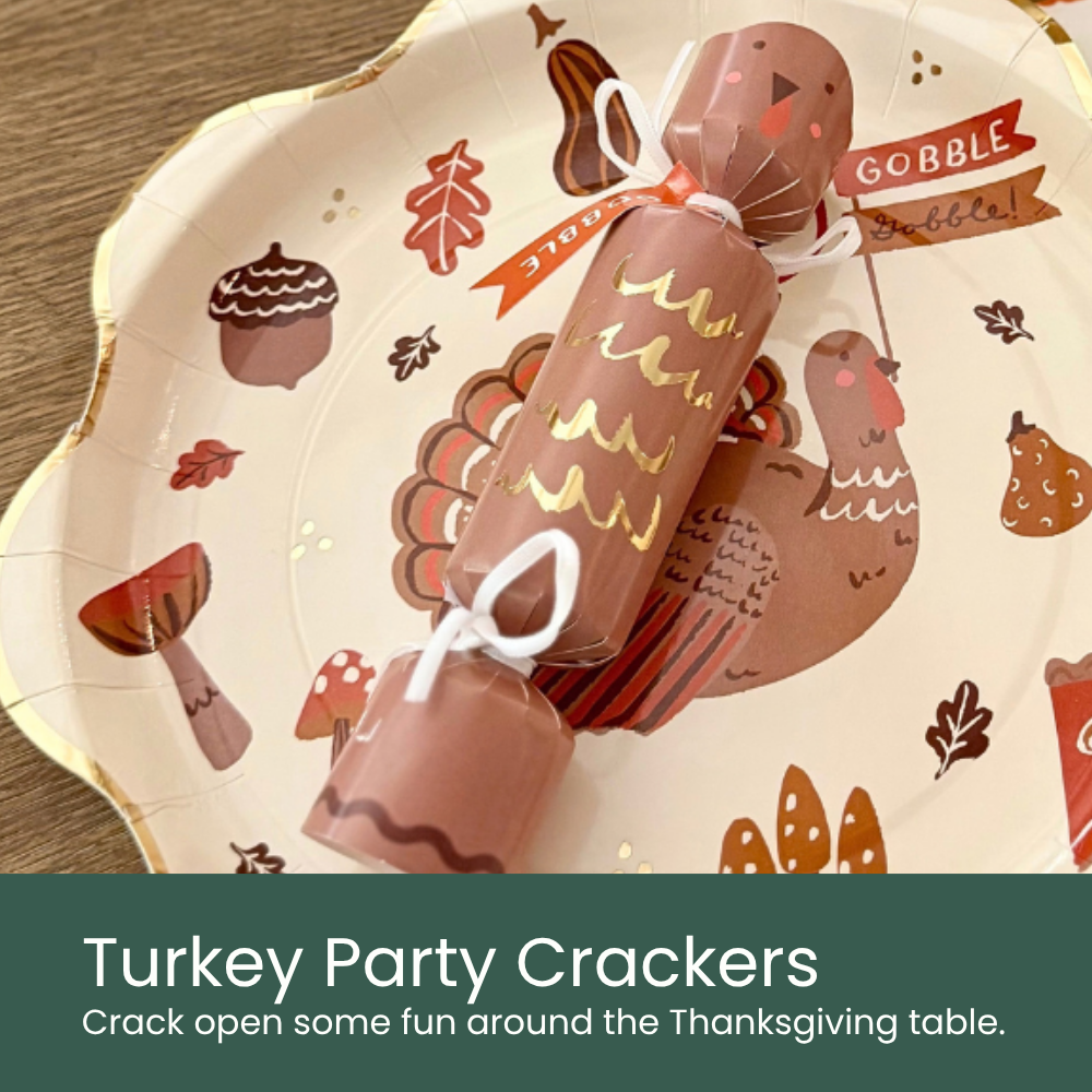 Turkey Party Crackers. Crack open some fun around the Thanksgiving table.