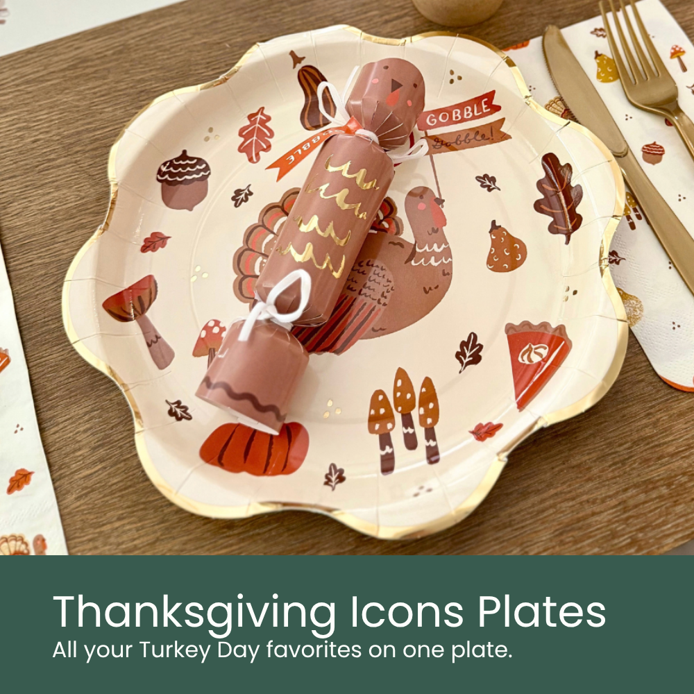 Thanksgiving Icons Plates. All your Turkey Day favorites on one plate.