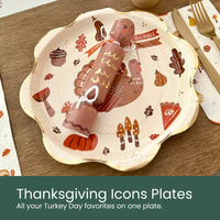 Thanksgiving Icons Plates. All your Turkey Day favorites on one plate.