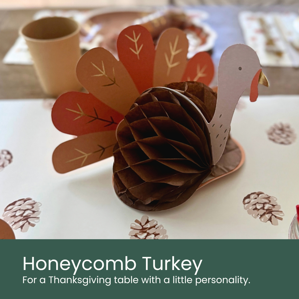 Honeycomb Turkey. For a Thanksgiving table with a little personality.