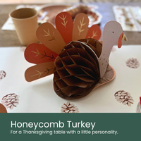 Honeycomb Turkey. For a Thanksgiving table with a little personality.