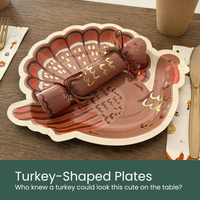 Turkey-Shaped Plates. Who knew a turkey could look this cute on the table?