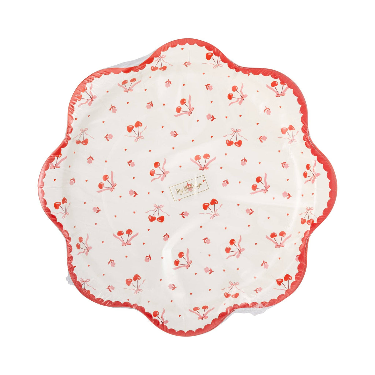scalloped cherry plate packaging

