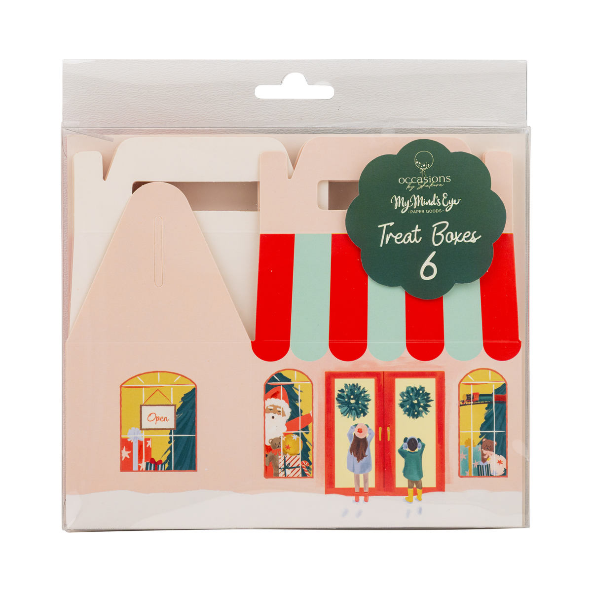 Toy Store treat boxes in retail packaging with the City Sidewalks header card