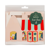 Toy Store treat boxes in retail packaging with the City Sidewalks header card