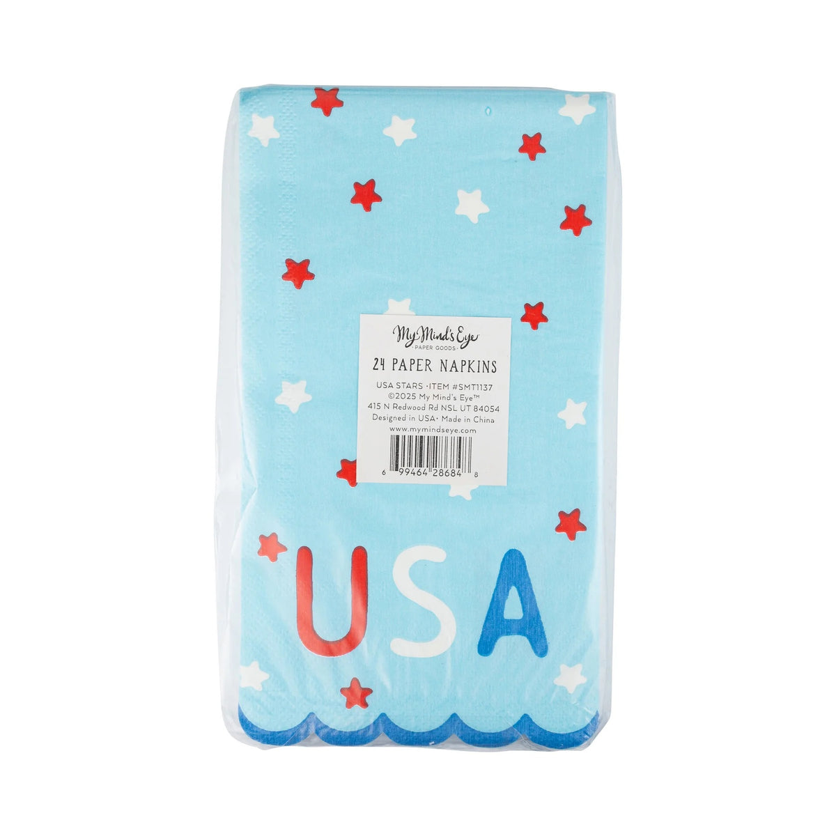 USA Stars Paper Dinner Napkins, 24ct | Patriotic Napkins, July 4th Paper Napkins, 4th of July Party Supplies, Fourth of July Tableware, USA