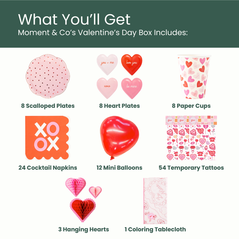 Moment & Co's Valentine's Day Box Contents