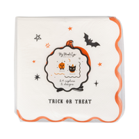 Front of the Vintage Trick or Treat napkin pack showing both designs and the 24 count