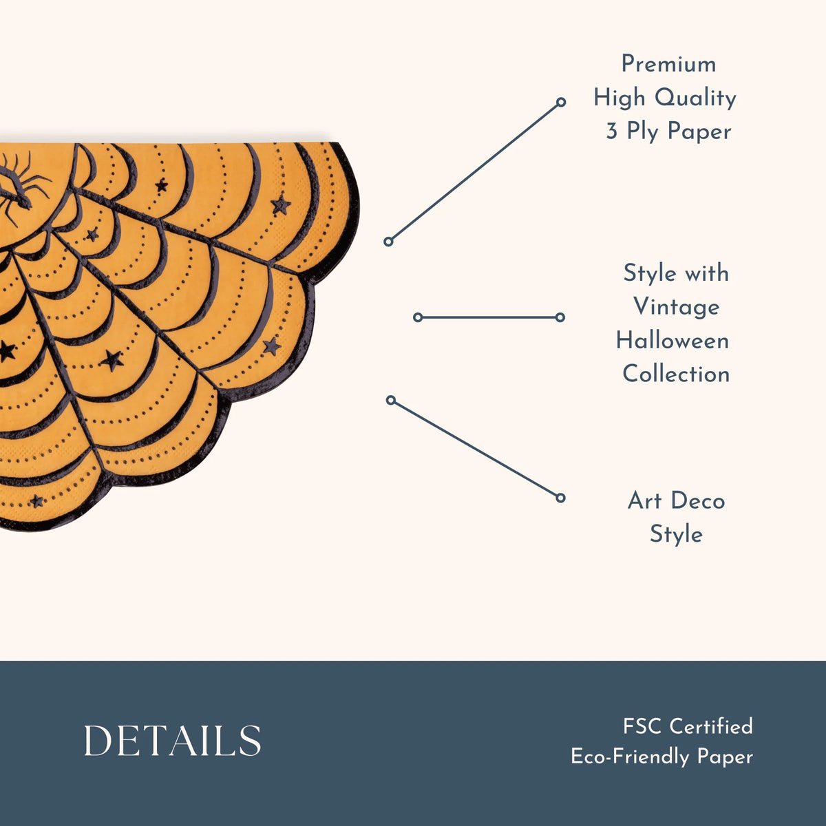 Graphic showing the pack of 20 large napkins.