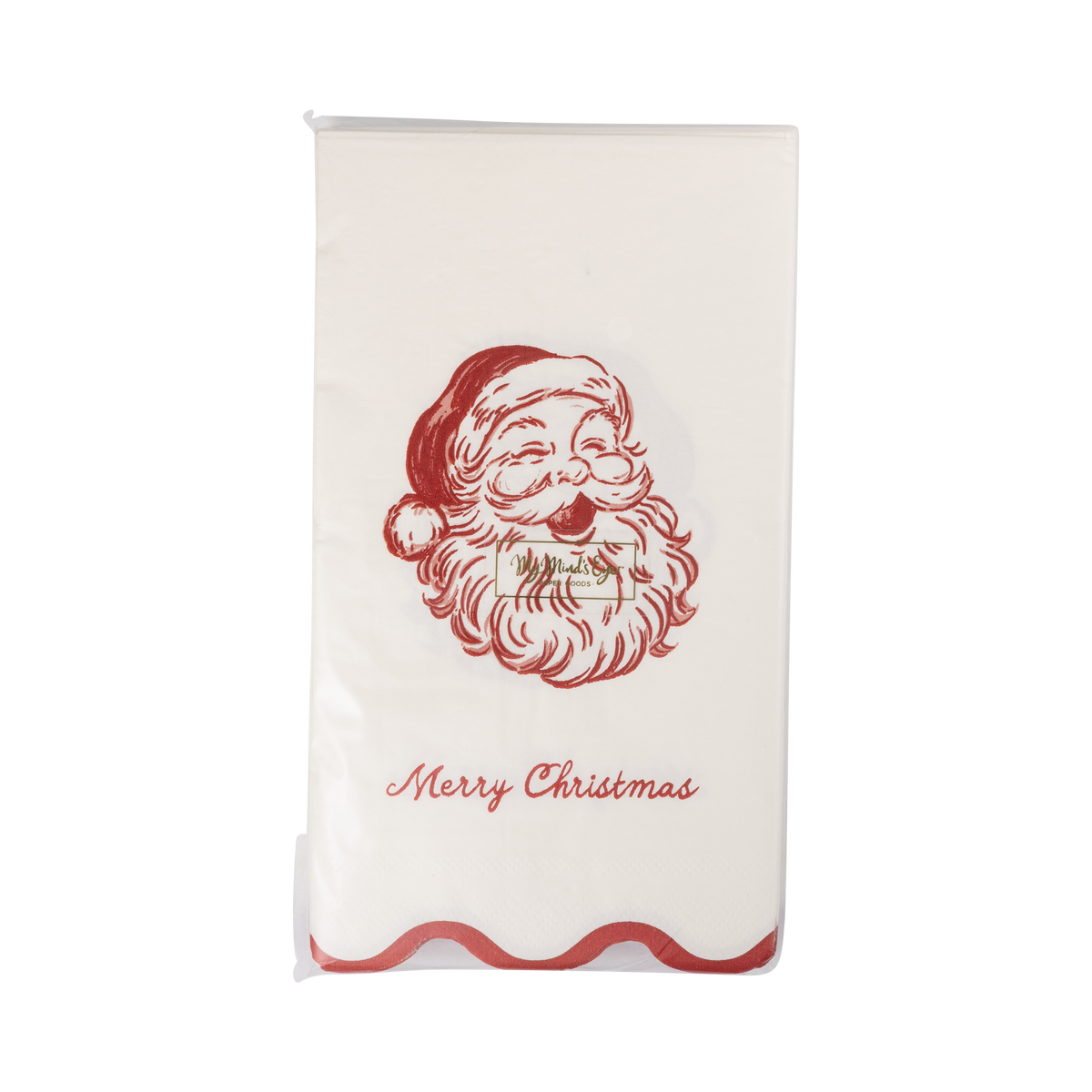 Vintage Santa dinner napkins in retail packaging
