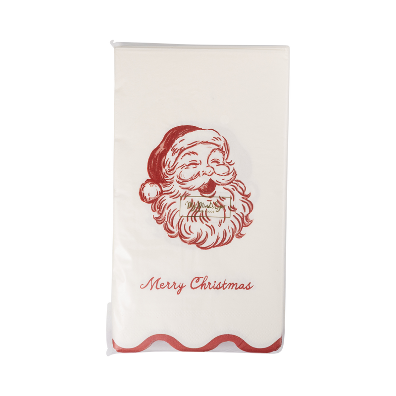Vintage Santa dinner napkins in retail packaging