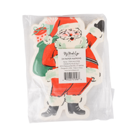 Back of the Vintage Santa napkins packaging showing product details and barcode