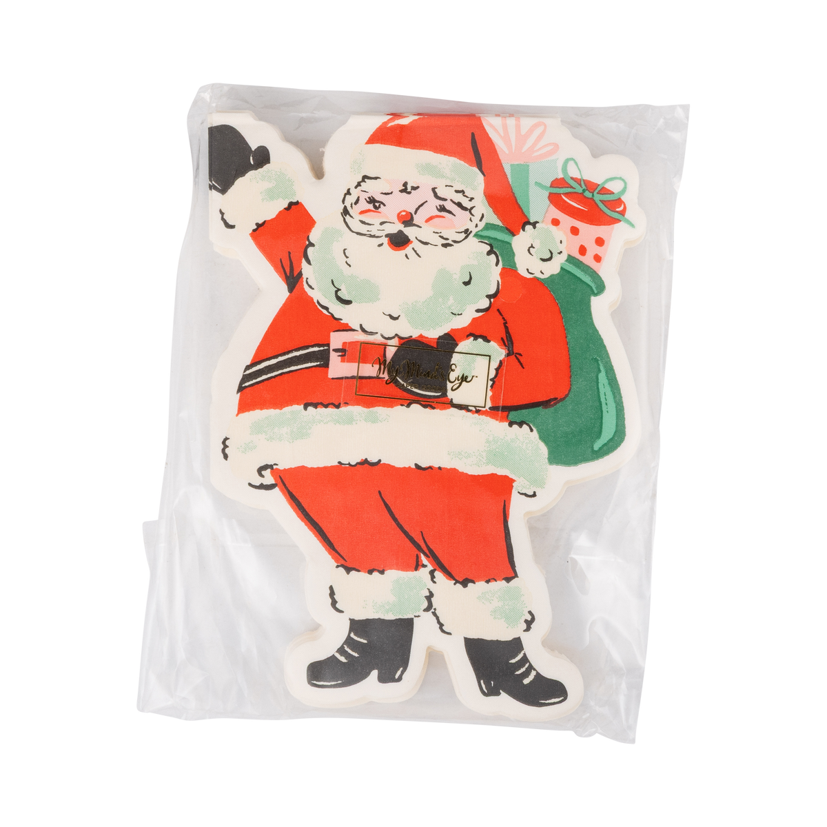 Vintage Santa shaped napkins in retail packaging
