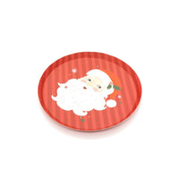Vintage Santa dessert plate shown flat on a white background.