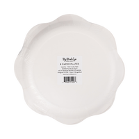 Back of the vintage Santa salad plates packaging showing product details and barcode