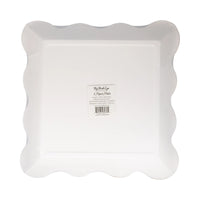 Back of package for Wheat Plaid 10-inch square paper plates with barcode label.