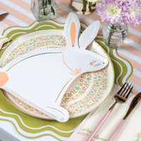wildflower dinner plates styled for Easter brunch table setting.