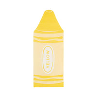 Yellow crayon napkin front view.